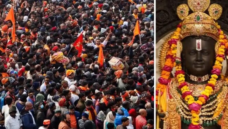 रामलला के दर्शन के लिए श्रद्धालुओं की भीड़ को देखते हुए दर्शन और आरती के समय में किया बदलाव 